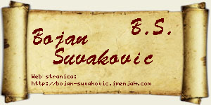Bojan Šuvaković vizit kartica